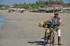 Fresh coconuts are sold on the beach, sometimes grilled seafood can be bought as well