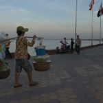 A food seller at the promenade