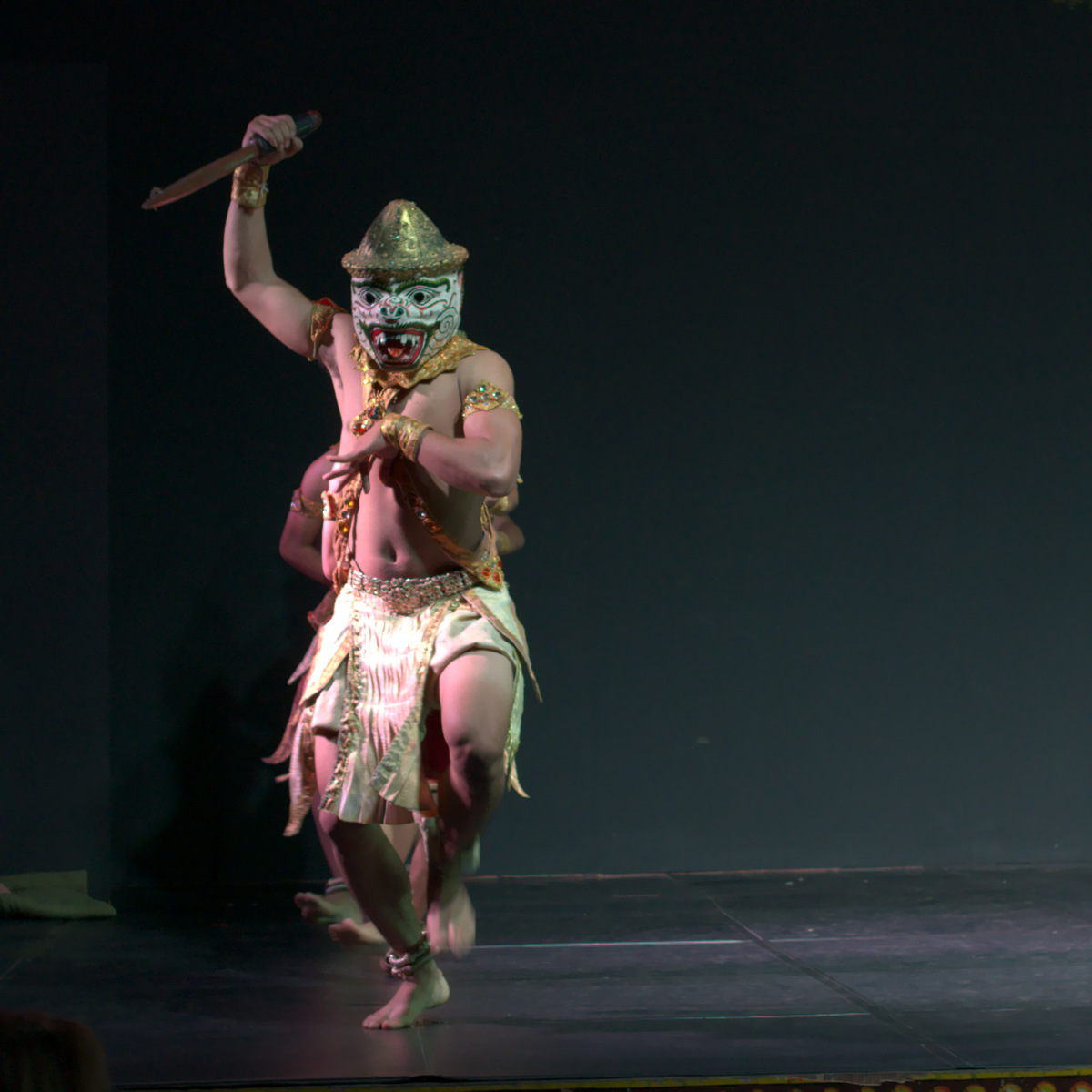 A male dancer at the Cabodian Living Arts show