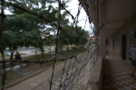 Hallways was blocked with barbed wire