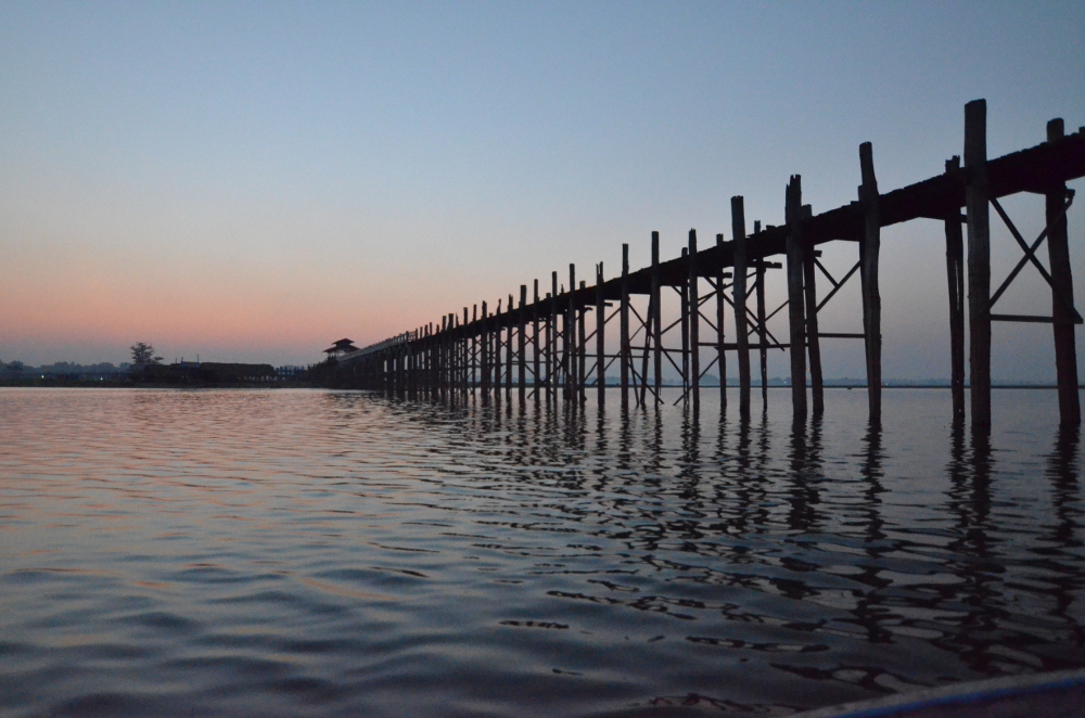 U Bein Bridge in the early morning sun