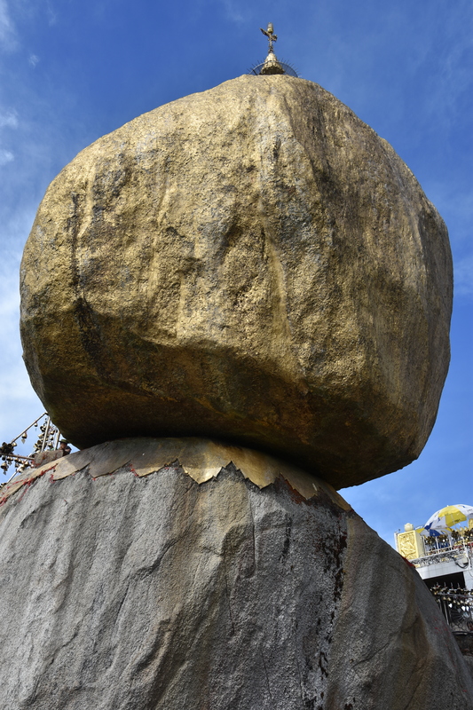 A view of the rock from the bridge below