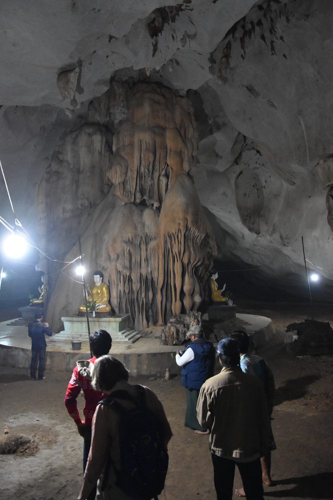 The cave behind Sadan cave is lit with a few light bulbs, bring a torch to secure your steps
