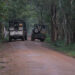 Safari vans in Wilpattu National Park